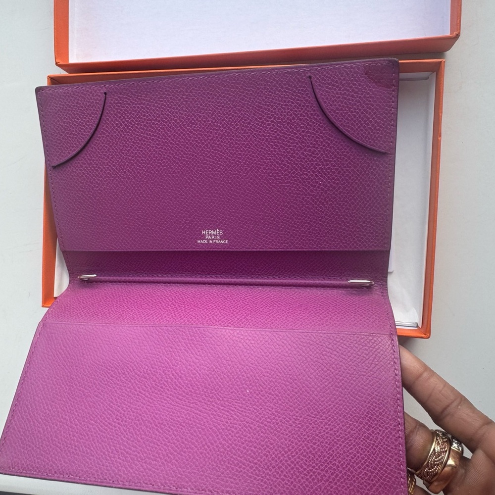 Hermes Bright Pink Check book Cover - Picture 11 of 11